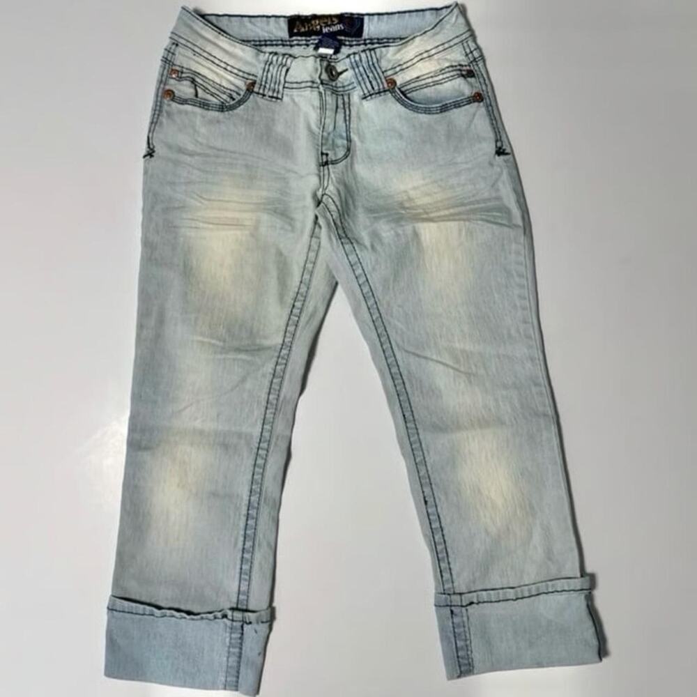 Y2K Angels Jeans Low Rise Cuffed Capris